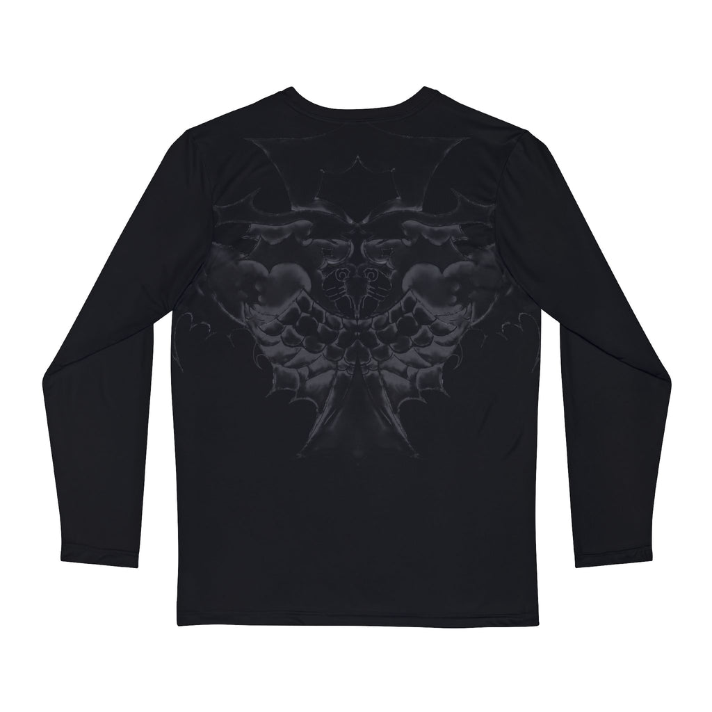 Regular Saint Graphic Long Sleeve Front & Back - Gray | Black