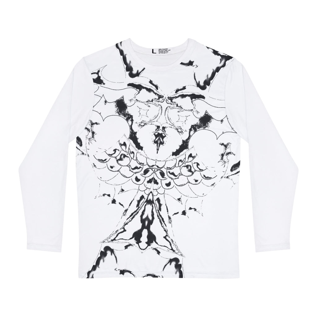 Petrified Archangel Graphic Long Sleeve Front - Black | White