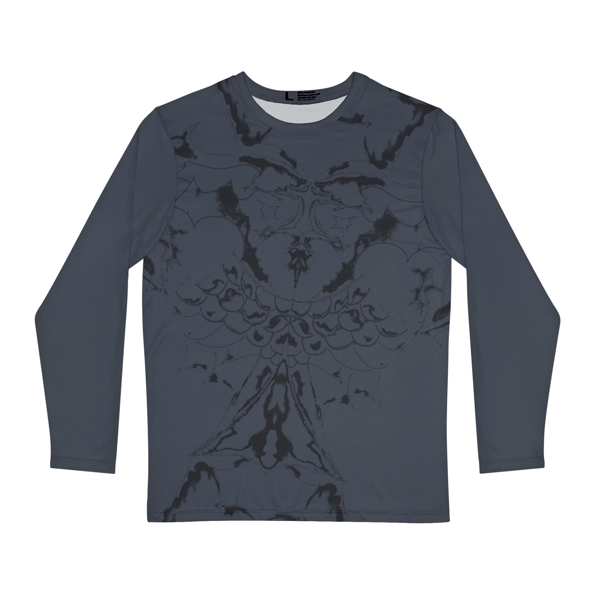 Petrified Archangel Graphic Long Sleeve Front - Gray | Blue/Gray