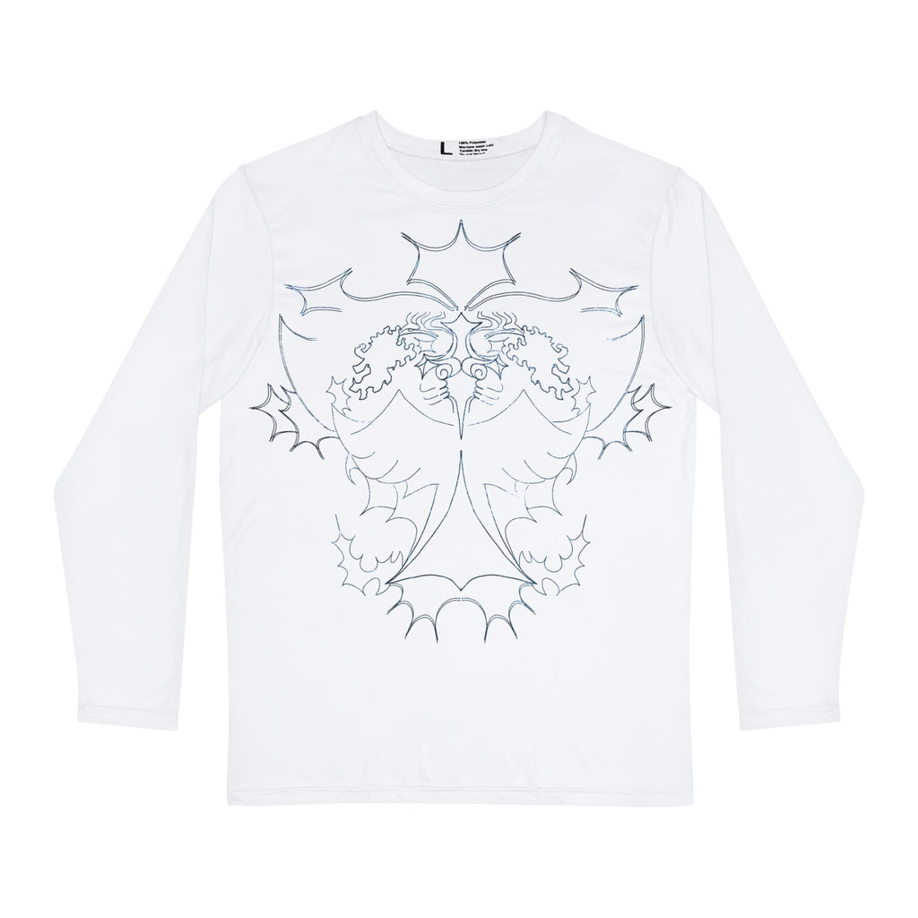 Ultrathin Angel Graphic Long Sleeve Front - Blue | White
