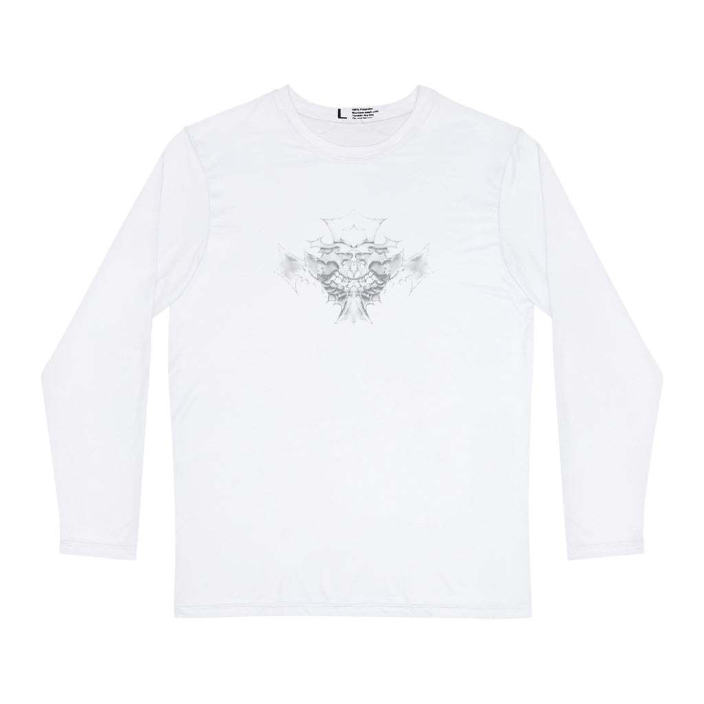 Regular Saint Graphic Long Sleeve Front & Back - Gray | White