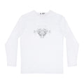 Regular Saint Graphic Long Sleeve Front & Back - Gray | White