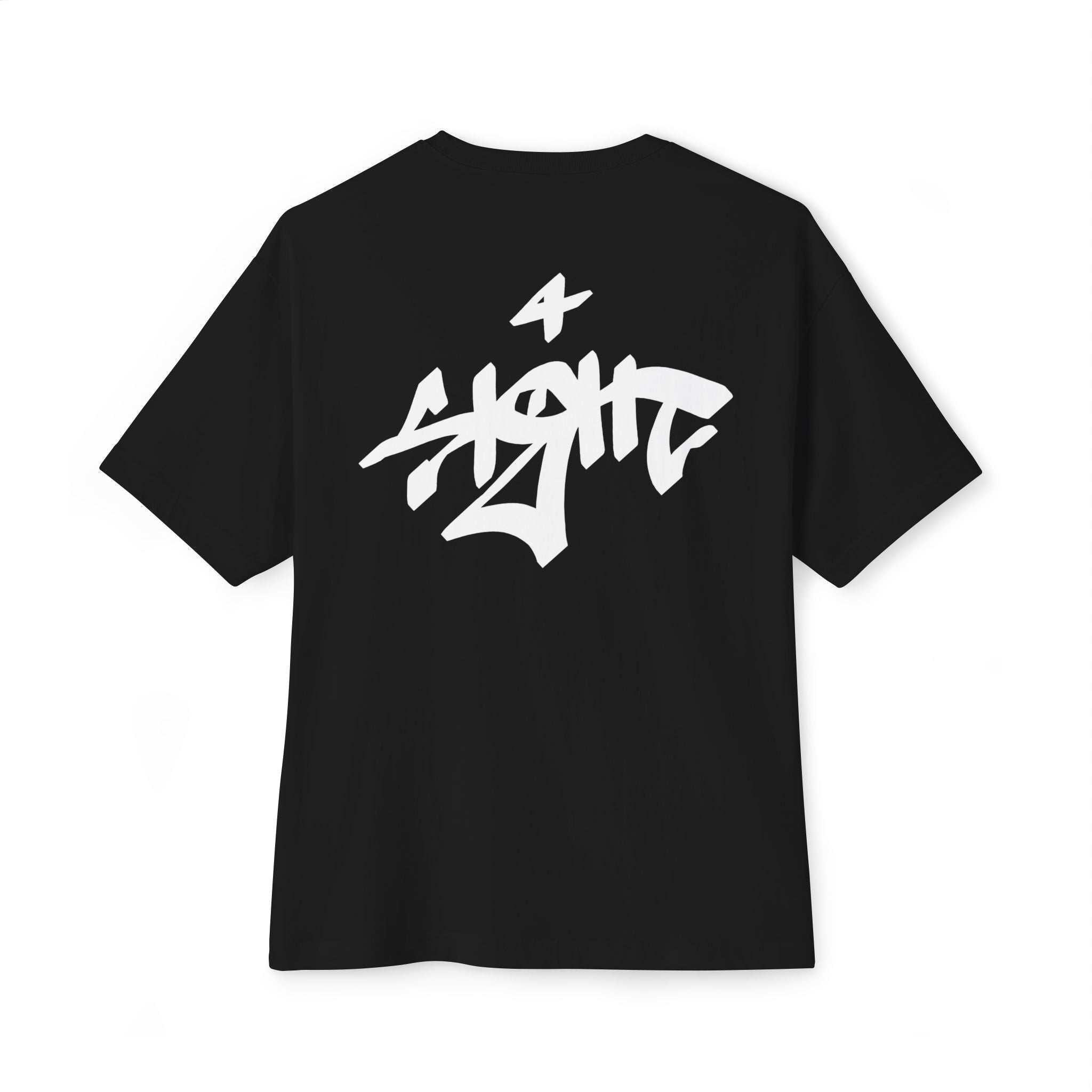 4Sight Graphic Tee — Minimal Front Script & Bold Back Graffiti Print