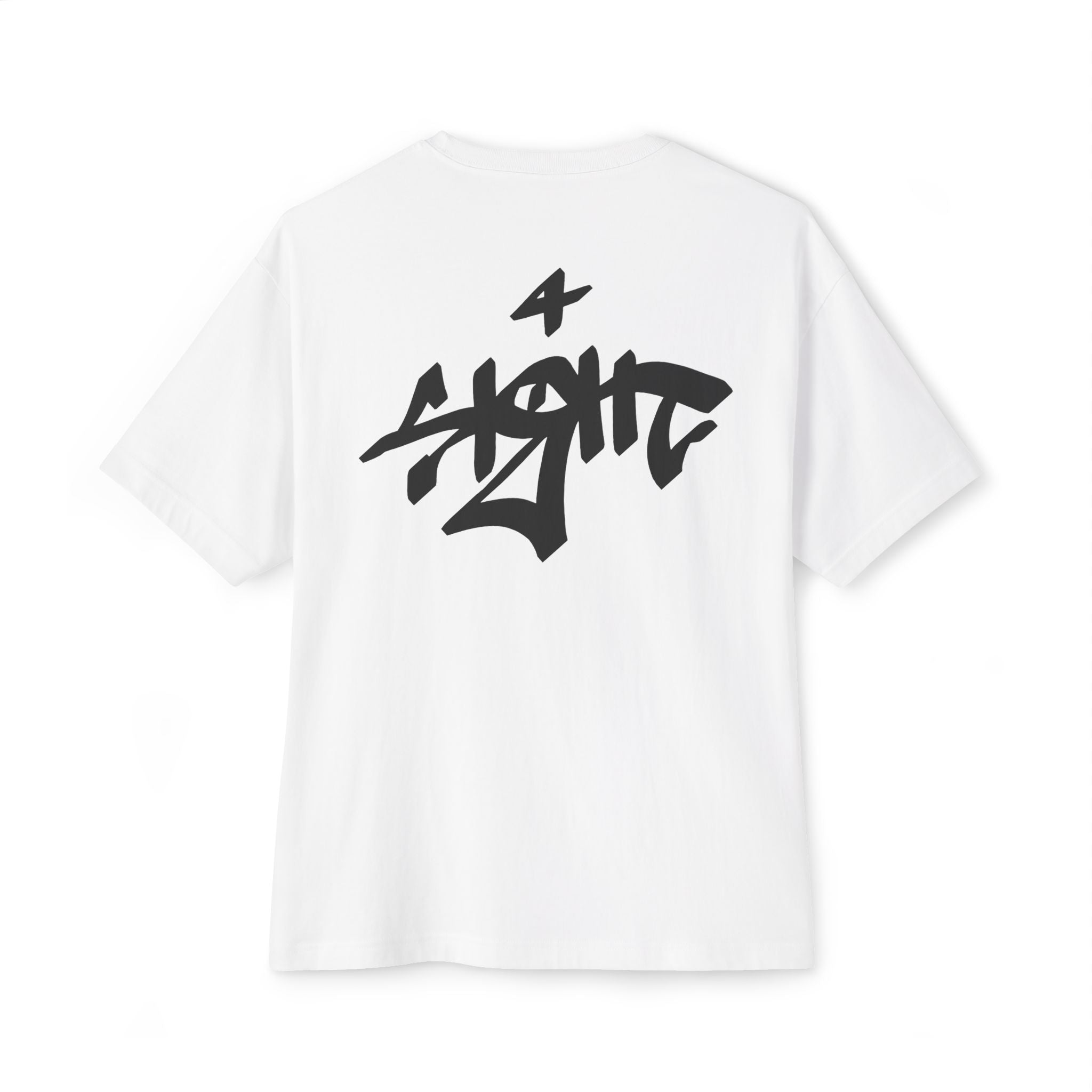 4Sight Graphic Tee — Minimal Front Script & Bold Back Graffiti Print